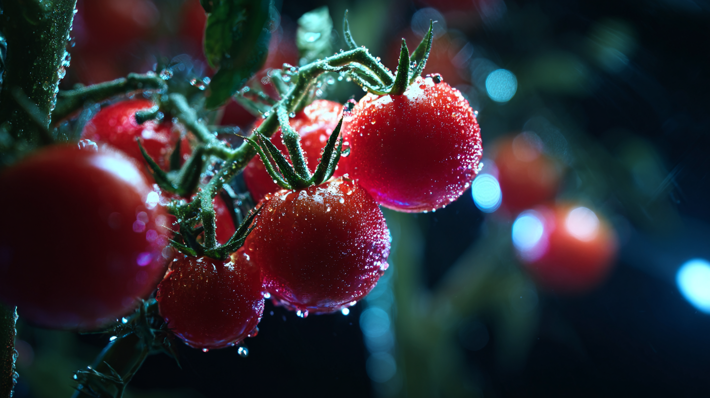 Heirloom tomatoes on the vine